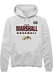 Trevor Marshall Western Michigan Broncos Mens White NIL Stacked Box Player Hood
