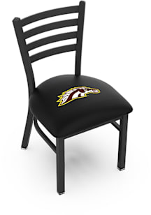 Western Michigan Broncos Stationary Black Wrinkle Finish Pub Stool - Black
