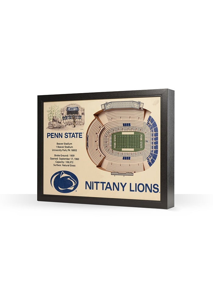 Penn State Nittany Lions 3D Stadium View Wall Art