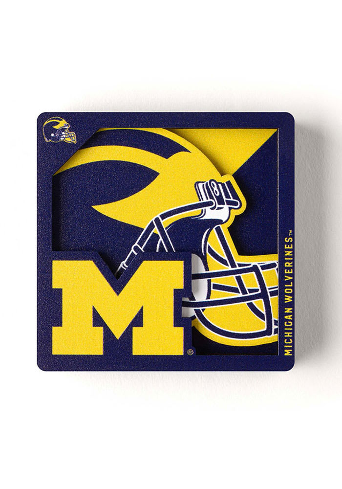 Michigan Wolverines 3D Logo Magnet