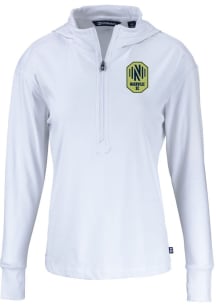 Cutter and Buck Nashville SC Womens White Daybreak Hood Qtr Zip