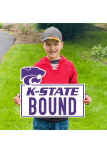 White K-State Wildcats School Bound Yard Sign