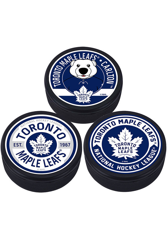 Toronto Maple Leafs 3 Pack Collectible Hockey Puck