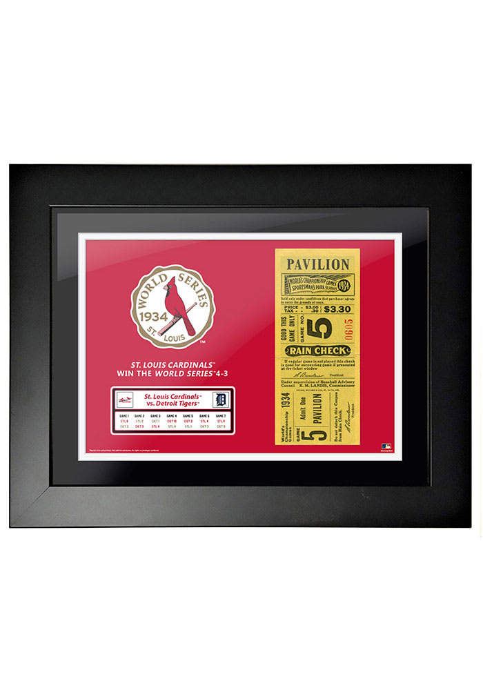 St Louis Cardinals 1934 World Series Ticket Framed Posters