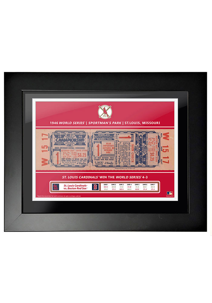 St Louis Cardinals 1946 World Series Ticket Framed Posters