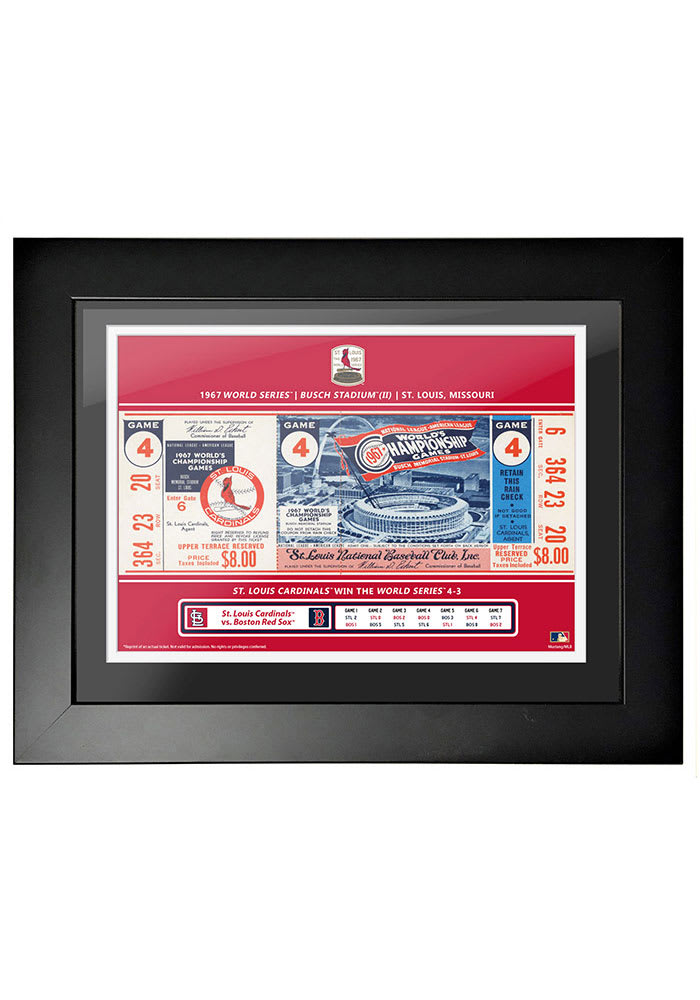 St Louis Cardinals 1967 World Series Ticket Framed Posters