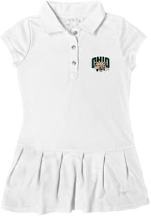 Ohio Bobcats Toddler Girls White Caroline Short Sleeve Dress