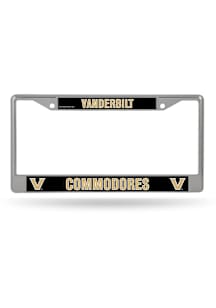 Vanderbilt Commodores Decal Chrome License Plate Frame - Silver