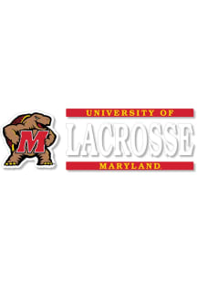 Red Maryland Terrapins 6x2 Lacrosse Decal