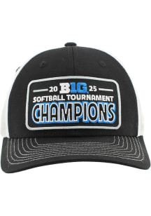 Michigan Wolverines Black 2025 Big Ten Softball Tournament Champs LR Dakota Trucker Adjustable Hat
