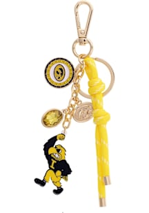 Iowa Hawkeyes Logo Bandana Keychain - Yellow