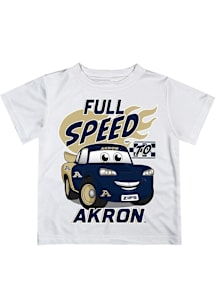 Vive La Fete Akron Zips Youth White Full Speed Short Sleeve T-Shirt