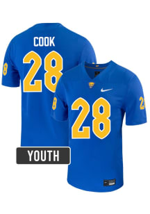 Justin Cook Nike Youth Blue Pitt Panthers NIL Name And Number Football Jersey Jersey