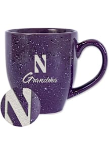 Northwestern Wildcats Grandma 16oz Speckle Ceramic Mug - Purple
