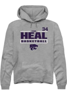 Tess Heal Rally Mens Graphite K-State Wildcats NIL Stacked Box Player Hood