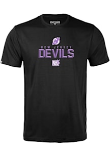 Levelwear New Jersey Devils Black Richmond Carve Short Sleeve T Shirt