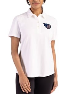 Cutter and Buck Tennessee Titans Womens White Americana Advantage Short Sleeve Polo Shirt