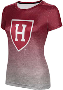 ProSphere Harvard Crimson Womens Crimson Ombre Short Sleeve T-Shirt