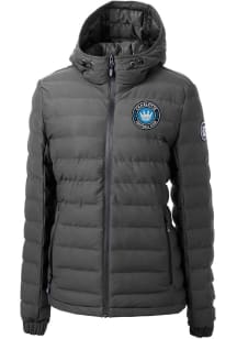 Cutter and Buck Charlotte FC Womens Graphite Mission Ridge Repreve Heavy Weight Jacket