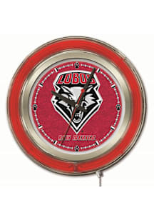 New Mexico Lobos Double Neon Wall Clock