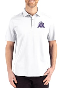 Cutter and Buck Northwestern Wildcats Mens White Vault Advantage Refresh Short Sleeve Polo