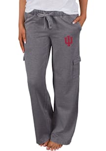 Womens Indiana Hoosiers Charcoal Concepts Sport Trackside Cargo Loungewear Sleep Pants