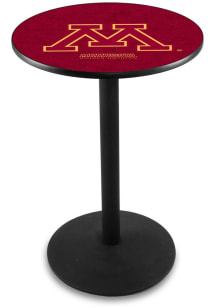 Black Minnesota Golden Gophers Black Round Base Pub Table