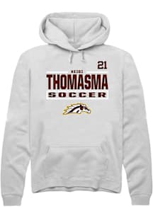 Heidi Thomasma Western Michigan Broncos Mens White NIL Stacked Box Player Hood
