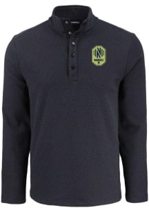 Cutter and Buck Nashville SC Mens Black Hunts Point Long Sleeve Qtr Zip Pullover