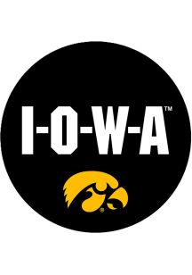 Yellow Iowa Hawkeyes 3&quot; I-O-W-A Button