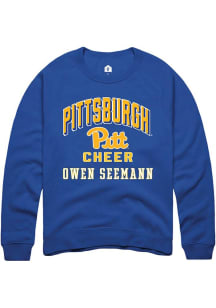 Owen Seemann Rally Mens Blue Pitt Panthers NIL Arch Logo Player Crew