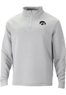 Mens Iowa Hawkeyes Grey Columbia Pack It Up Qtr Zip Pullover