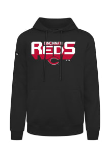 Levelwear Cincinnati Reds Mens Black Podium Retro 3D Long Sleeve Hoodie