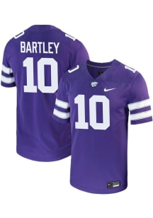 Logan Bartley Nike Mens Purple K-State Wildcats NIL Game Football Jersey