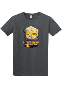 Pittsburgh Grey Smithfield Street Bridge Short Sleeve Fashion T Shirt