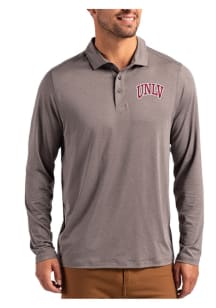 Mens USC Trojans Graphite Cutter and Buck Coastline Long Sleeve Polo Shirt