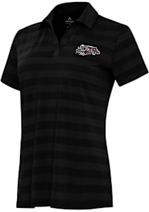 Antigua Cincinnati Bengals Womens Black Classic Tunnel Short Sleeve Polo Shirt