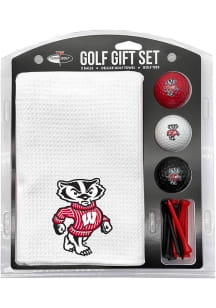 White Wisconsin Badgers Microfiber 16x40 Golf Gift Set