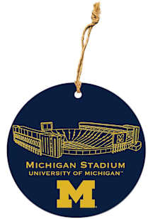 Yellow Michigan Wolverines Stadium Ornament