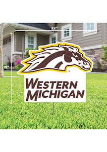 White Western Michigan Broncos Yard Sign Yard Sign