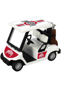 White Ohio State Buckeyes Logo Golf Cart Toy Car
