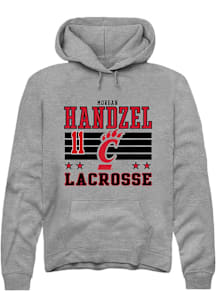 Morgan Handzel Cincinnati Bearcats Mens Grey NIL Striped Player Hood