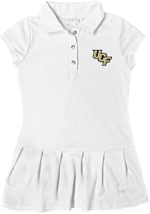 UCF Knights Toddler Girls White Caroline Short Sleeve Dress