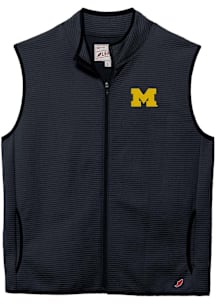 Michigan Wolverines Mens Navy Blue Summit Sleeveless Jacket