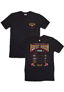 Indiana Hoosiers Black 2025 College Football National Champions Perfect Season Tour Short Sleeve F..