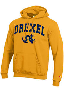 Mens Drexel Dragons Gold Champion University Seal Hooded Sweatshirt