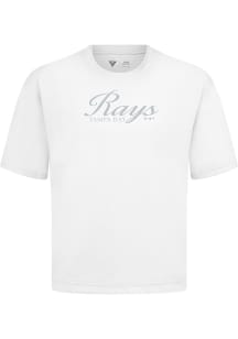 Levelwear Tampa Bay Rays White Signature Knit Ethereal Short Sleeve Fashion T Shirt