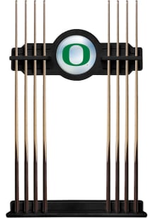 Black Oregon Ducks Solid Wood Cue Rack Pool Table