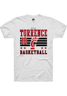 Kylie Torrence Cincinnati Bearcats White NIL Striped Short Sleeve Player T Shirt