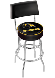 Southern Mississippi Golden Eagles Double-Ring Swivel with Back Pub Stool - Black
